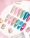Gel de ojo de gato de cristal glacial con 6 colores de 15ml de Pandora