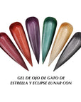 Gel de ojo de gato de estrella y eclipse lunar con 6 colores de 15ml de Pandora