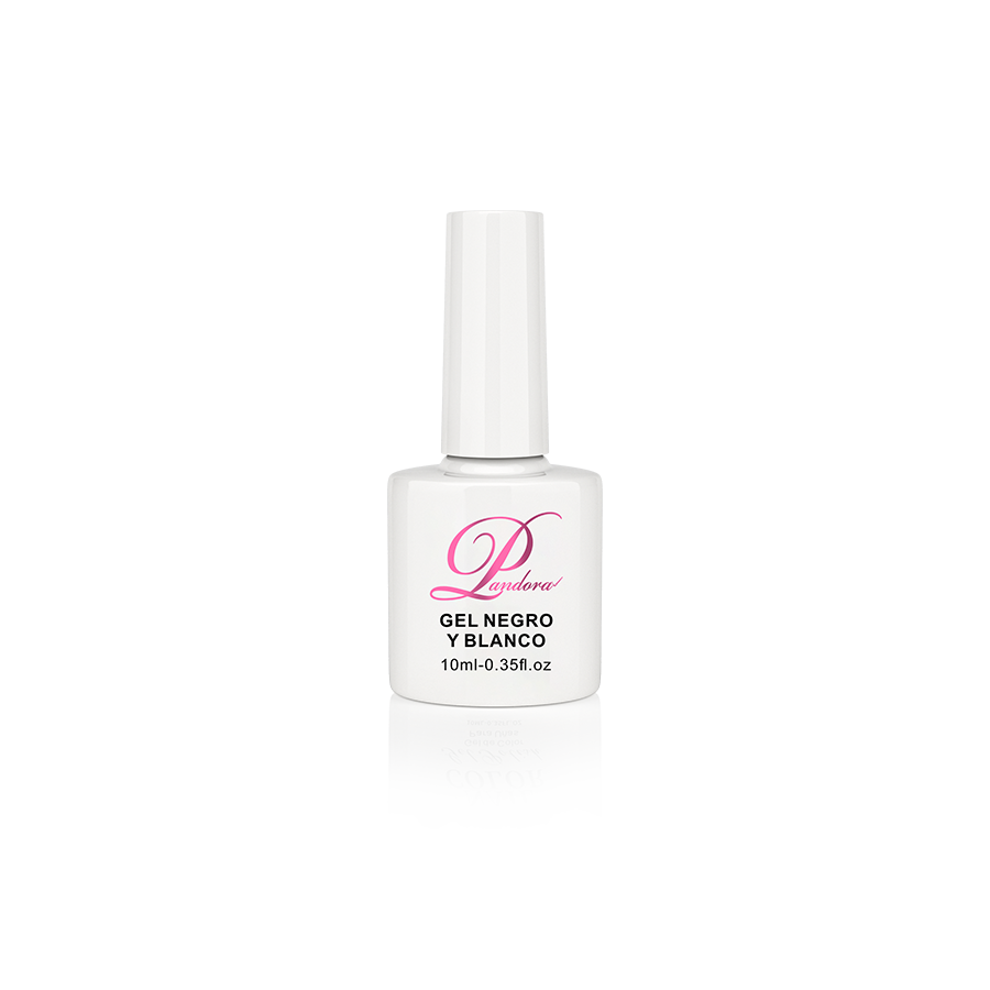 Gelish de Pandora blanco y negro