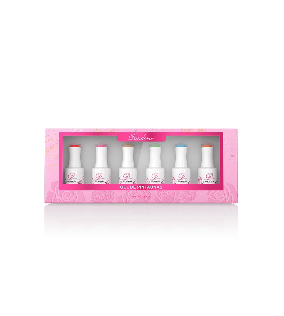 Gel de diamante trojezado de baile disco con 6 colores de 15ml de Pandora